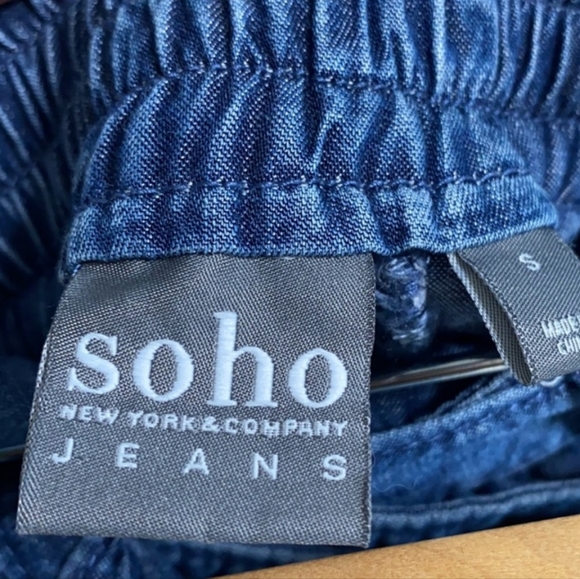 Soho Jeans Chambray Blue Pull-on Pants Women Size S - Picture 4 of 8